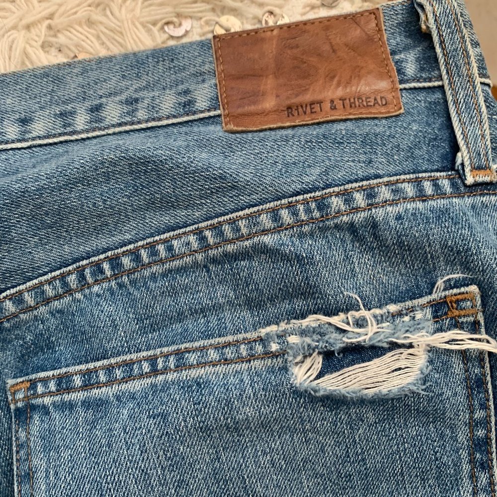 Madewell Rivet & Thread Ripped Retro Straight Jean - Picture 15 of 15